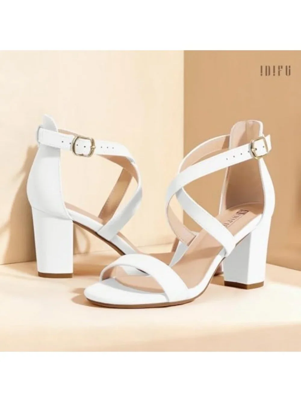 Stylish Strappy Chunky Block Heels - Open Toe Heeled Sandals for Women